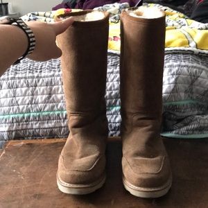 Tall Bearpaw Boots with Lug sole
